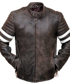 Fight Club Vintage Distressed Genuine Leather Jacket