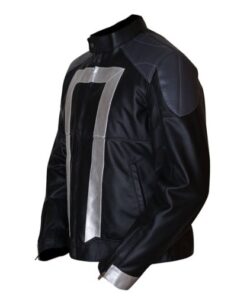 Agents Of Shield Black & Silver Leather Jacket