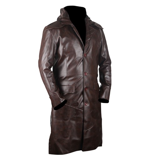Jacob Frye's Brown trench Genuine Real Leather Coat from Assassins ...