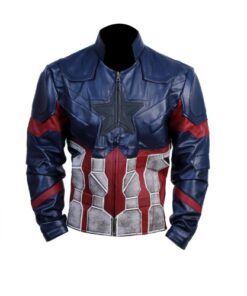 Avengers Infinity War Captain America Waxed Leather Jacket