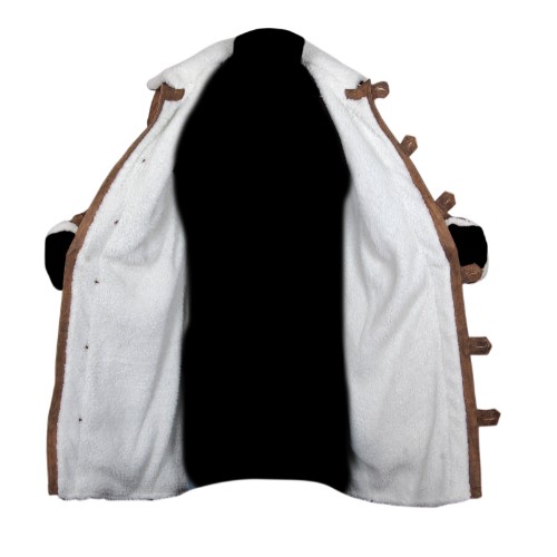 Bane Coat Distressed Cowhide Leather