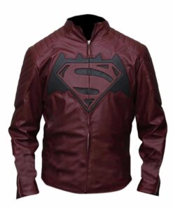 Batman Vs Superman Dawn of Justice Maroon Leather Jacket