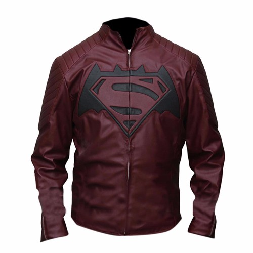 Batman Vs Superman Dawn of Justice Maroon Leather Jacket