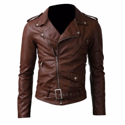 Belted Rider Brown Genuine Cowhide Leather Jacket