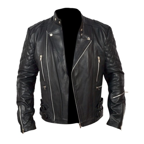 Brando Biker Black Leather Jacket