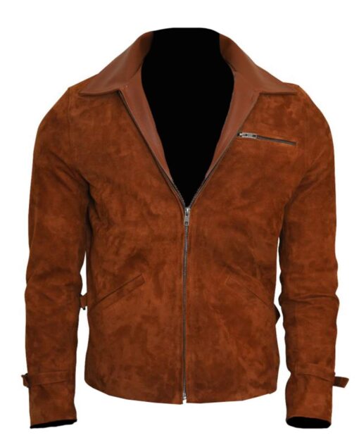 Brown Genuine Suede Leather Jacket