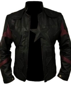 Captain America All Black Genuine Leather Jacket