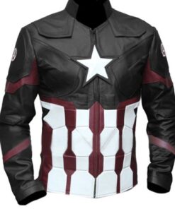 Captain America Civil War Black Leather Jacket