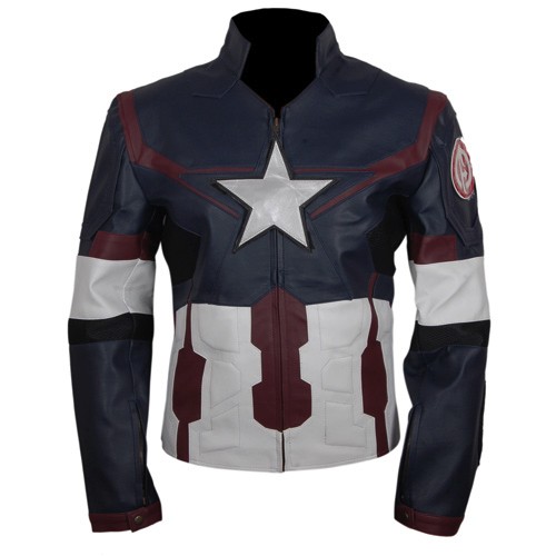 Captain America Faux Leather Jacket