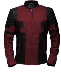 Deadpool-Maroon-Black-Leather-Jacket