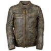 Vintage Distressed Brown Motorcycle Biker Genuine Real Leather Jacket