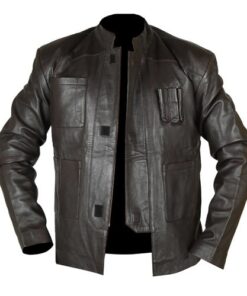 Han Solo The Force Awakens Brown Leather Jacket