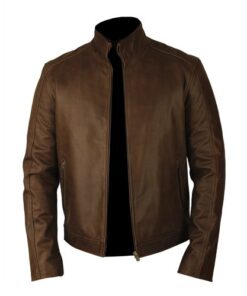Jason Bourne Brown Leather Jacket