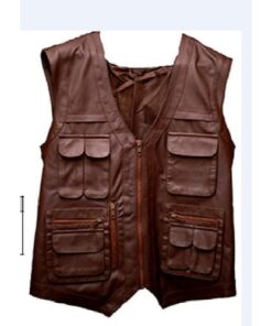 Jurassic Genuine Brown Leather Vest