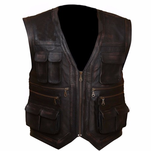 Jurassic World Chris Pratt Owen Grady Leather Vest