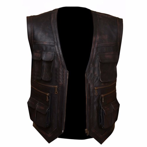 Jurassic World Chris Pratt Owen Grady Leather Vest
