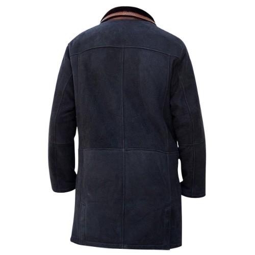 Longmire Black Genuine Leather Coat