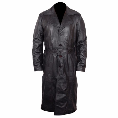 Mackintosh-Trench-Coat--Black-Leather-Overcoat
