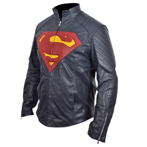 Superman Man of Steel Movie Leather Jacket Prop Replica