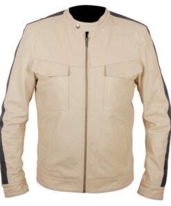 Need For Speed Cream Leather Jacket