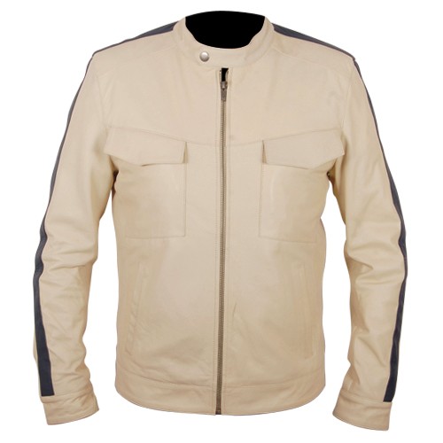 offwhite leather jacket