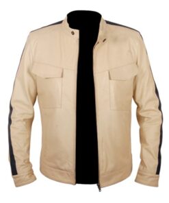 Need For Speed Cream Leather Jacket