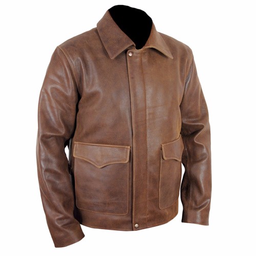 Indiana Jones Harrison Ford Indy Faded Brown Leather Jacket