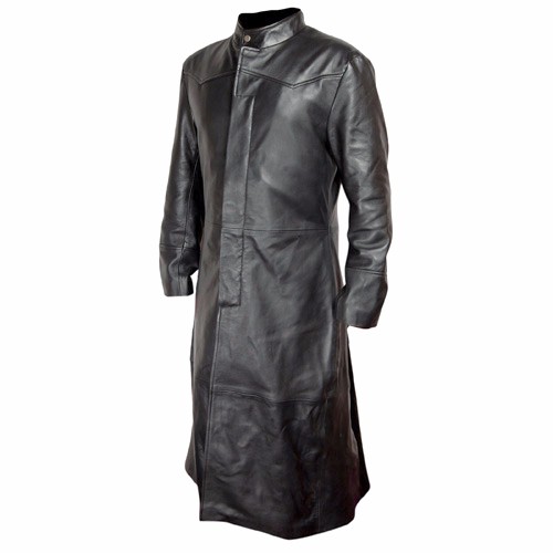Matrix Genuine Leather Long Coat