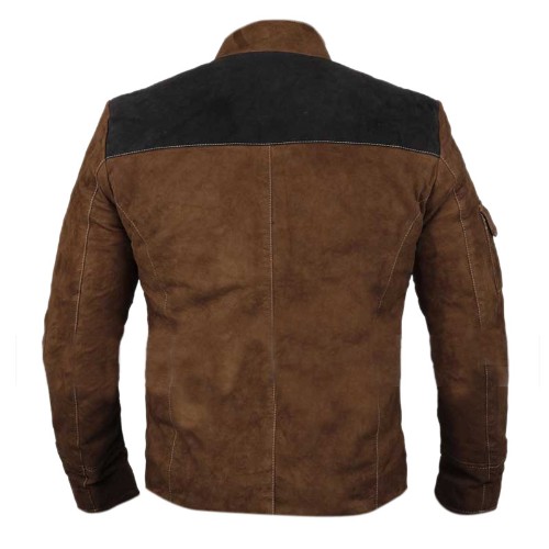 SOLO Light Brown Genuine Suede Leather Jacket
