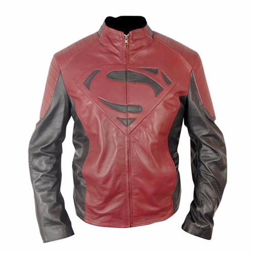 Superman Black & Red Leather Jacket