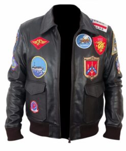 Top Gun Black Bomber Leather Jacket