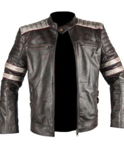 Vintage Black Biker Leather Jacket