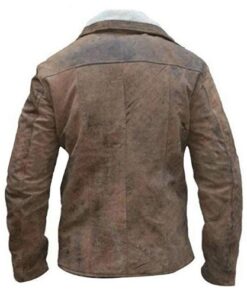 Wolfinstein 2 Genuine Leather Jacket Shearling