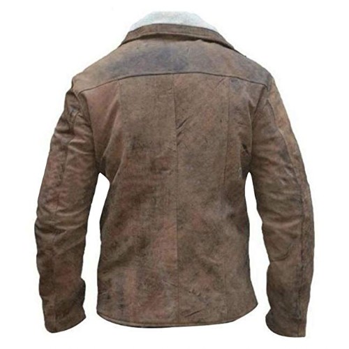 Wolfinstein 2 Genuine Leather Jacket Shearling