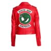 Women Riverdale Red Faux Leather Jacket South Side Serpents
