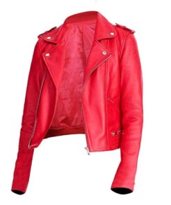 Women Riverdale Red Leather Jacket SouthSide Serpents