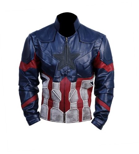 Avengers Infinity War Captain America Waxed Leather Jacket
