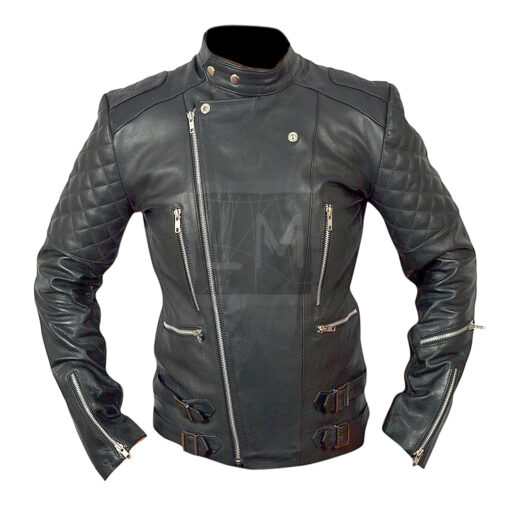 Brando Mens Motorcycle Biker Black Genuine Leather Jacket - Image 4