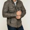 Motorcycle Biker Beige Brown Vintage Genuine Leather Jacket