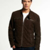 Motorcycle Brown Genuine Suede Leather Jacket