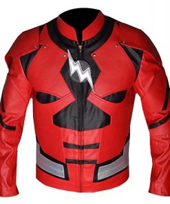 The Flash Justice League Faux Leather Jacket