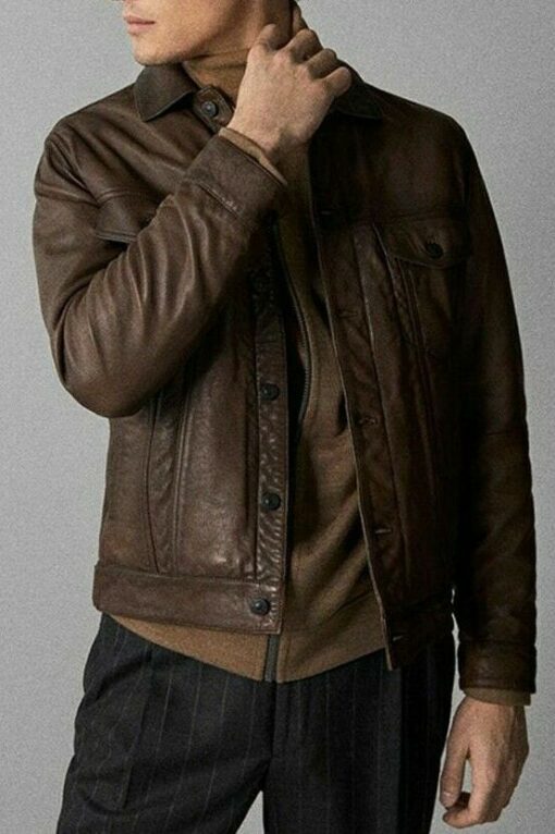 Trucker Brown Genuine Leather