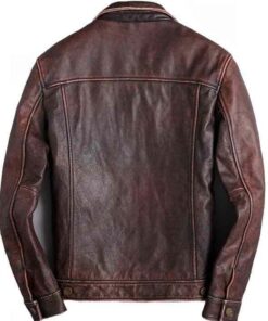 Trucker Brown Genuine Leather Jacket