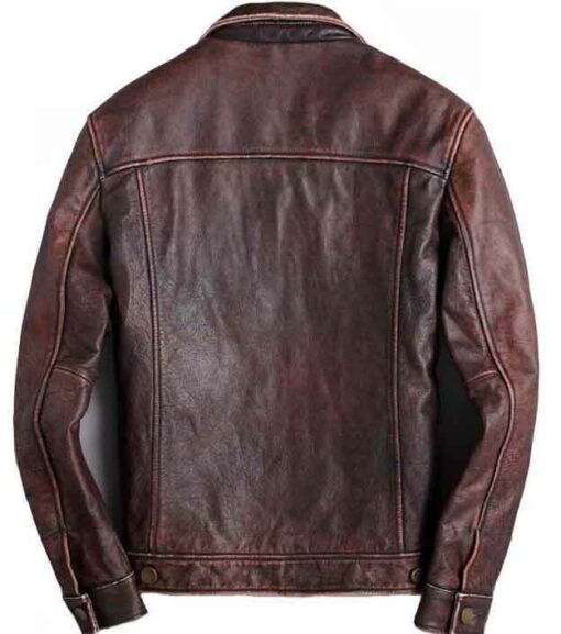 Trucker Brown Genuine Leather Jacket